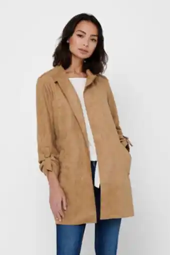 Springfield Casaco faux suede lapelas promoção