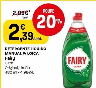 Detergente líquido fairy