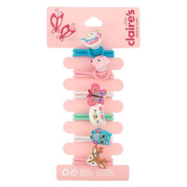 Promoção Claire's club rainbow glitter hair bobbles 6 pack em Claire's