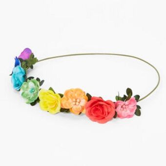 Rainbow mini flower crown