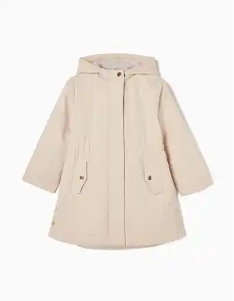 Zippy Parka de comprimento médio com capuz para menina, bege promoção