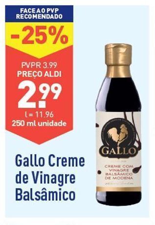 ALDI Vinagre balsâmico gallo promoção