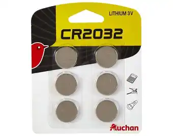 Pilha botão litium auchan