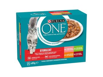 Comida húmida gato purina one esterilizado 12x85g