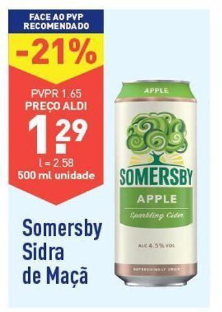 ALDI Sidra somersby promoção