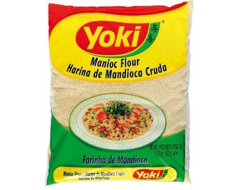 Farinha mandioca crua yoki