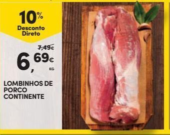 Continente Bom dia Carne suína continente promoção