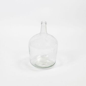 Jarra de vidro reciclado com decoração bolhas 42cm