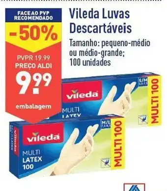 Luvas descartáveis vileda