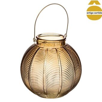 Hôma Lanterna de vidro palma 20cm promoção