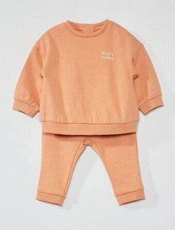 Kiabi Conjunto sweatshirt + calças de fato de treino - 2 peças promoção