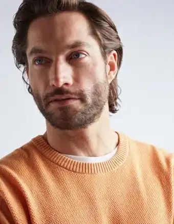 Camisola de malha, homem, laranja