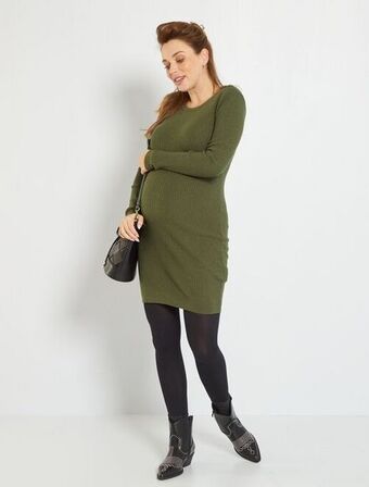 Kiabi Vestido de grávida em malha nervurada promoção
