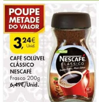 Pingo Doce Café Solúvel Clássico Nescafé 200g promoção
