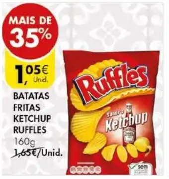 Pingo Doce Batatas Fritas Ketchup Ruffles 160g promoção