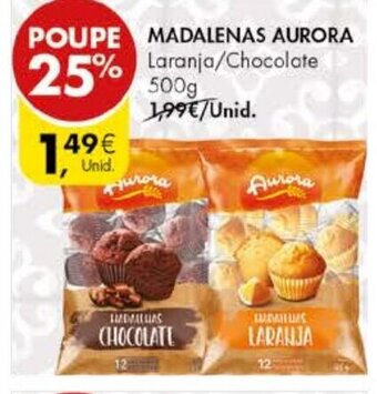 Pingo Doce Madalenas Aurora 500g promoção