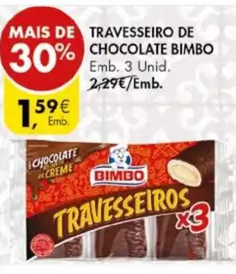Pingo Doce Travesseiro de Chocolate Bimbo promoção