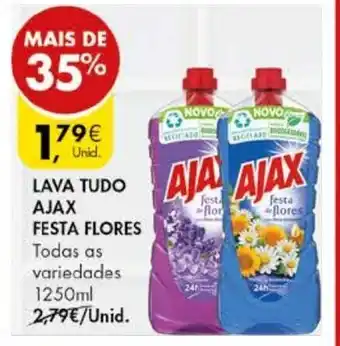 Pingo Doce Lava Tudo Ajax Festas Flores 1250ml promoção