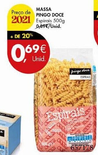 Pingo Doce Massa Pingo Doce 500g promoção