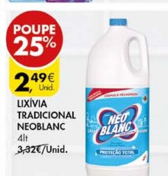 Pingo Doce Lixívia Tradicional Neoblanc 4lt promoção