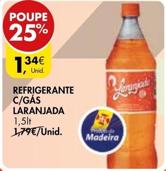 Pingo Doce Refrigerante C/ Gás Laranjada 1,5lt promoção