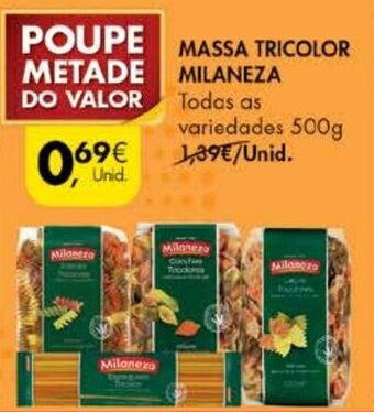 Massa Tricolor Milaneza 500g