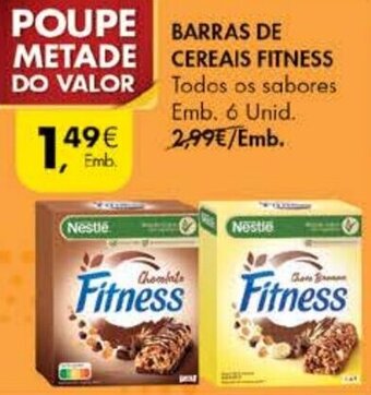 Barras de Cereais Fitness 6 Unid