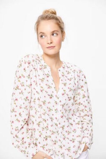 Blusa flores algodão