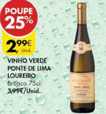 Pingo Doce Vinho Verde Ponte de Lima Loureiro 75cl promoção