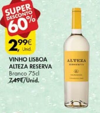 Pingo Doce Vinho Lisboa Alteza Reserva 75cl promoção