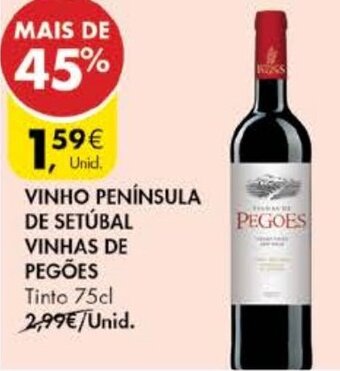 Pingo Doce Vinho Península de Setúbal Vinhas de Pegões 75cl promoção
