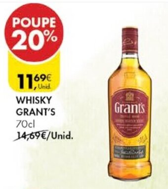 Pingo Doce Whisky Grant's 70cl promoção