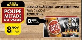 Cerveja C/Álcool Super Bock Mini 24x20cl