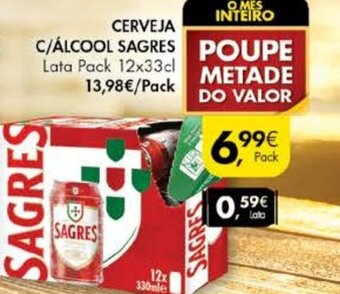 Cerveja C/Álcool Sagres 12x33cl