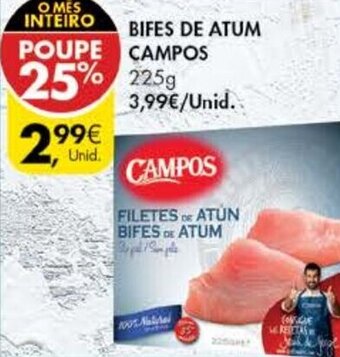 Bifes de Atum Campos 225g