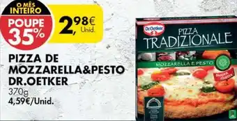 Pingo Doce Pizza de Mozzarela & Pesto Dr.Oetker 370g promoção