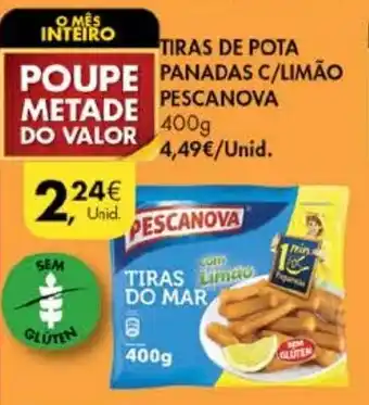 Tiras de Pota Panadas C/Limão Pescanova 400g