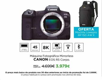 Câmera fotográfica canon