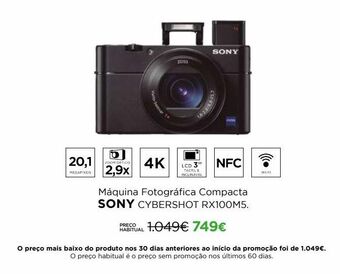 El Corte Inglés Câmera fotográfica sony promoção
