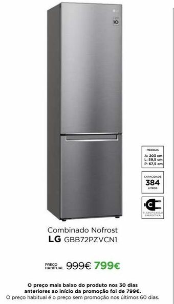 El Corte Inglés Frigorífico combinada lg promoção