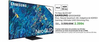 El Corte Inglés Tv 65'' led samsung promoção