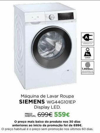 Máquina lavar roupa siemens