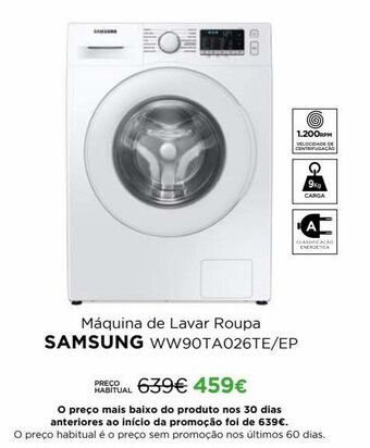 El Corte Inglés Máquina lavar roupa samsung promoção
