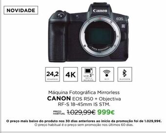 Câmera fotográfica canon