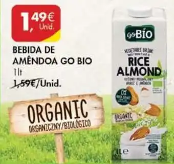 Pingo Doce Bebida de Amêndoa Go Bio 1lt promoção