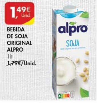 Pingo Doce Bebida de Soja Original Alpro 1lt promoção
