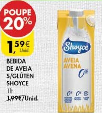 Pingo Doce Bebida de Aveia S/ Glúten Shoyce 1lt promoção