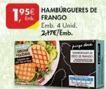 Hambúrgueres de Frango 4 Unid
