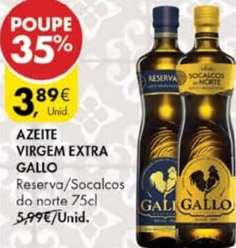 Pingo Doce Azeite Virgem Extra Gallo 75cl promoção