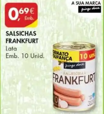 Pingo Doce Salsichas Frankfurt Lata 10 Unid promoção